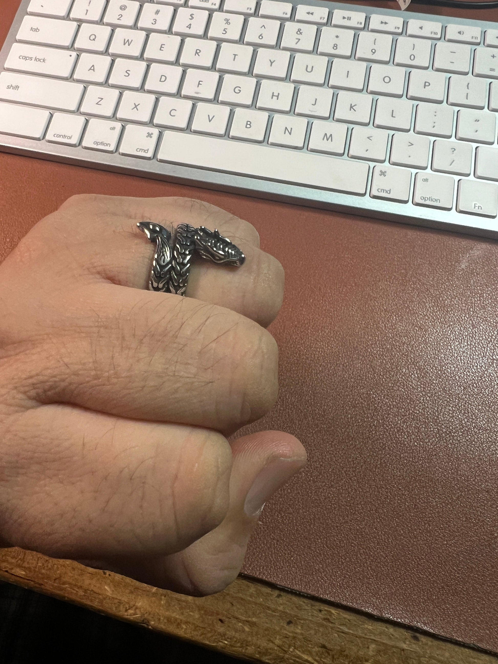 Ring, Dragon, Quetzalcaotl, Kukulkan, Feathered Serpent, Plumed Snake, alloy (#8)