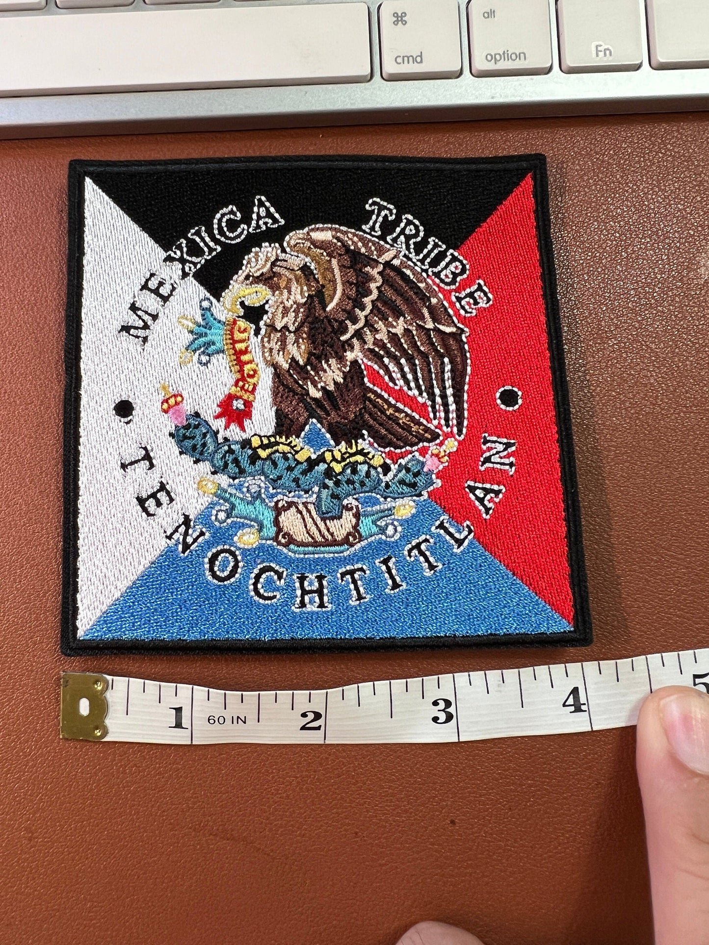 Mexica Tribe Patch, Four Corners Colors, Tenochtitlan, Square patch, Aztecs