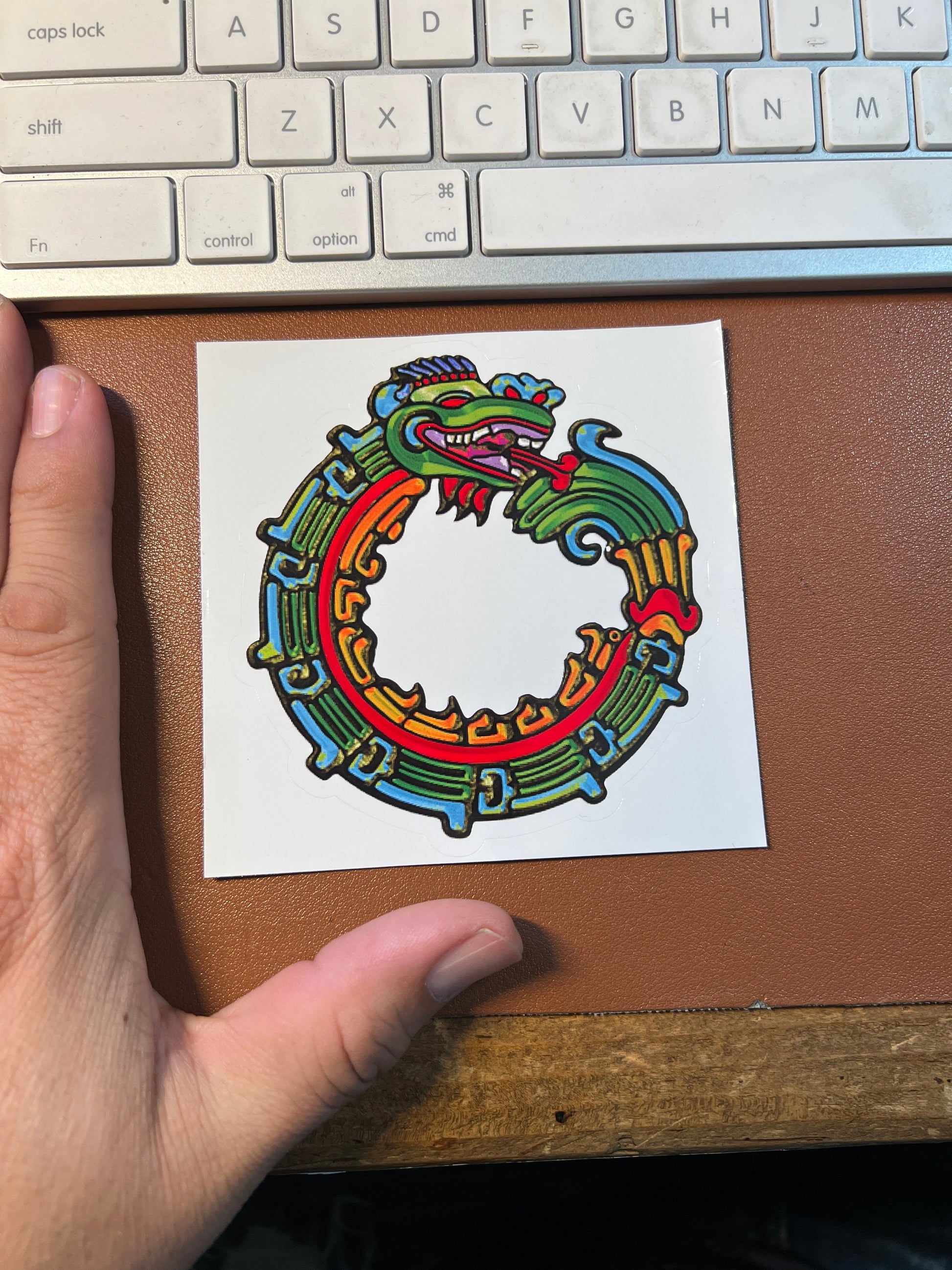 Decal Quetzalcoatl the Feathered Serpent Aztec God Sticker, Vinyl, Mexica, 4", (#10)