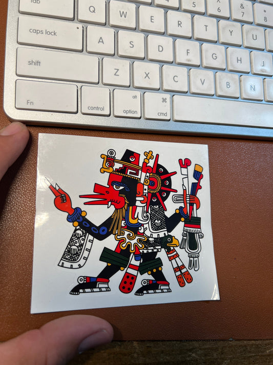 Decal Quetzalcoatl the Feathered Serpent Aztec God Sticker, Vinyl, Mexica, 4" Aztec, Mexica, Mexico (#10)