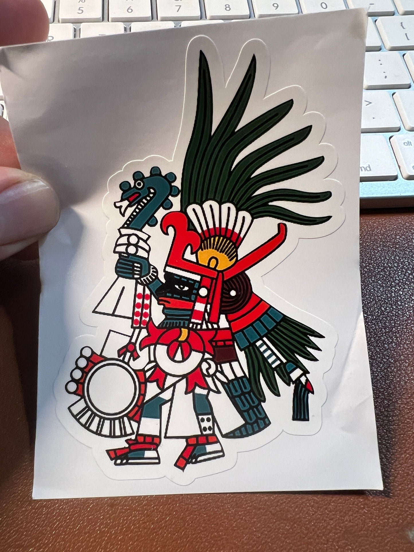 Huitzilopochtli, (aka Uitzilopochtli, Xiuhpilli), Aztec god of Sun and war, Mexica, Totec, Decal, 4" Stickers, Vinyl (#10)