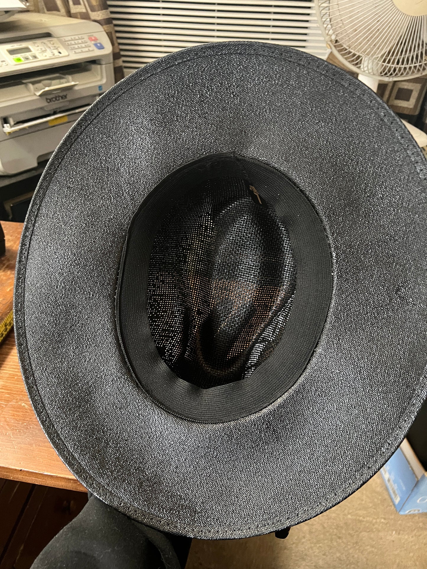 Hat, Eagle Warrior, Azteca Design, Hand Painted, Black Straw Hat, Mexico, Greka Design, Beach Hat