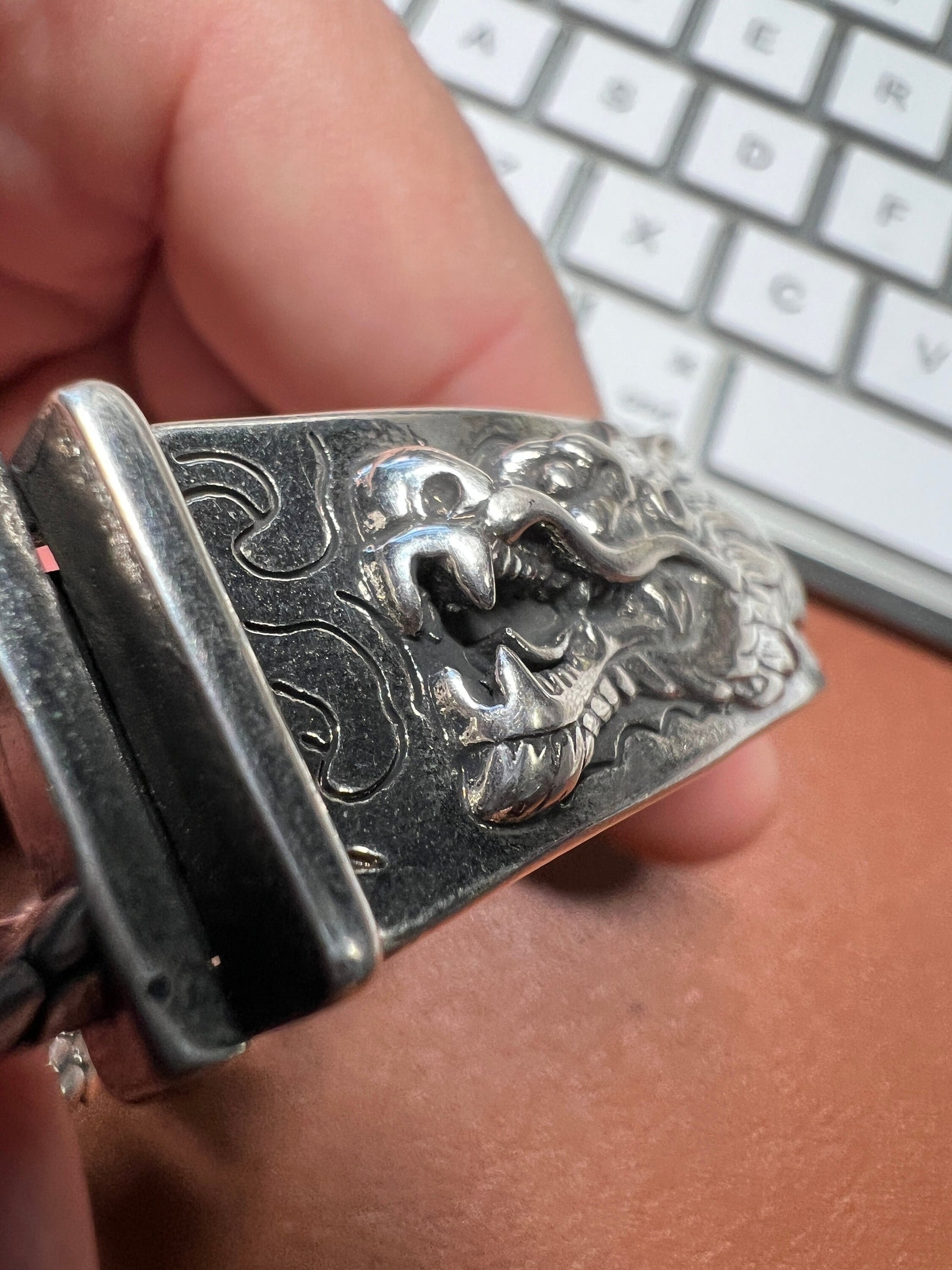 Dragon, Kukulkan, Quetzazlcoatl Chain Link Bracelet, s925 Sterling Silver, Mexica, Azteca, Mayan, Jewelry (#9)