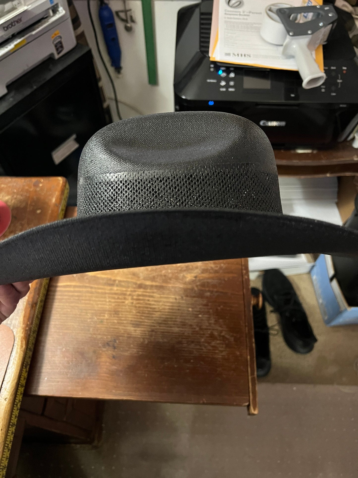 Hat, Mexican Cowboy, Ranchero Hat, Vaquero, Black Straw Hat, Medium