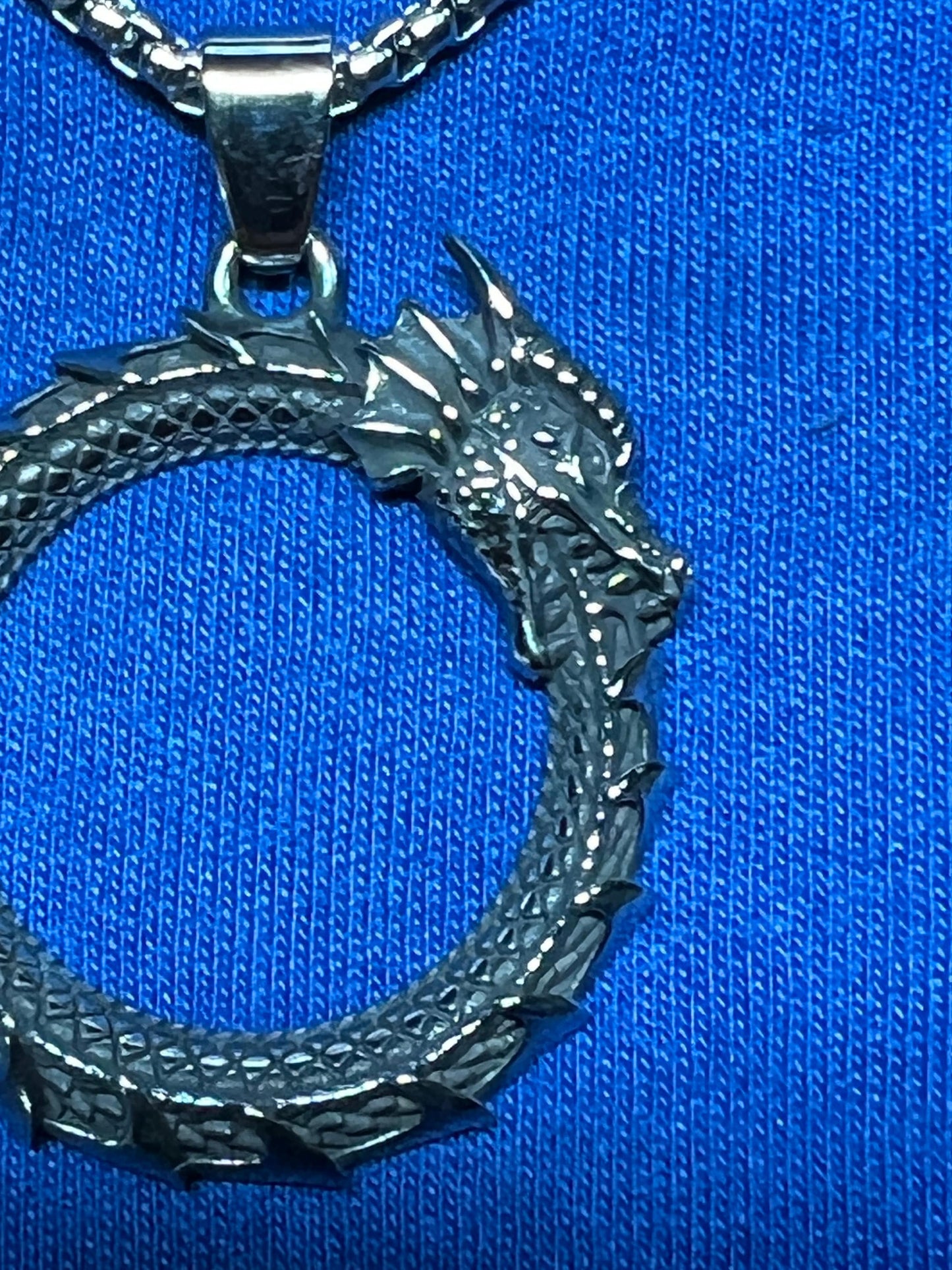 Kukulkan or Quetzalcoatl Necklace Pendant, Metal Alloy, Aztec or Mayan, Feathered Serpent, Plumed Serpent, Mexico's Dragon (#9)