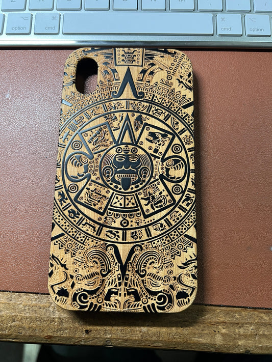 iPhone XR Cover feat. Aztec Calendar, Mexica Tribal Design