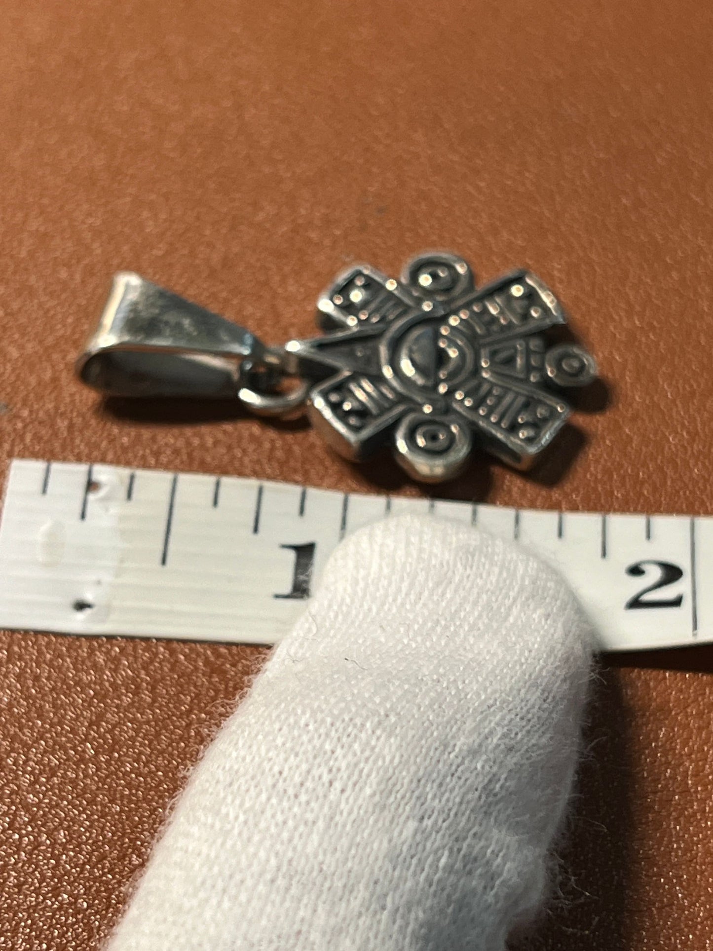 Day Ollin Olin Sterling Silver Pendant, 925 Sterling Silver, Aztec God, Olin Movement of the Sun, pendants necklaces (#7)