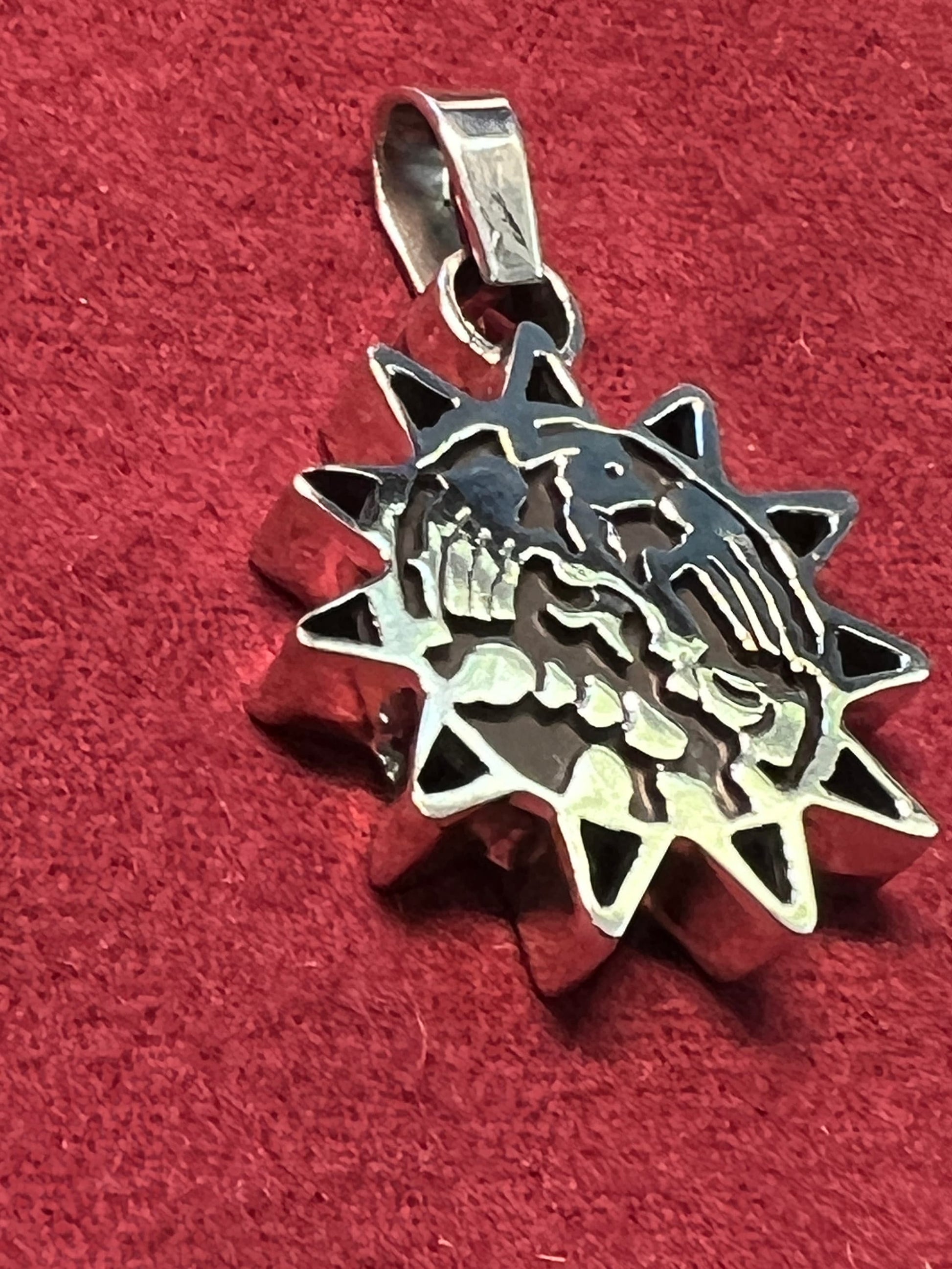 Cuitlahuac Pendant Original Mexica Tribe Flag in a sterling silver pendant , Aztec Battle Banner, Pantli, Bandera, (#11)