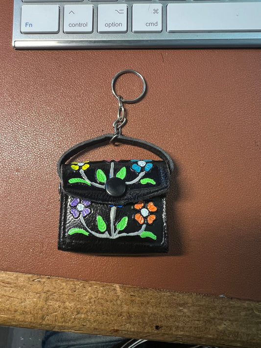 Women's Girl's Keychain Mexican Purse from Mexico, Handmade, 2" (#7)