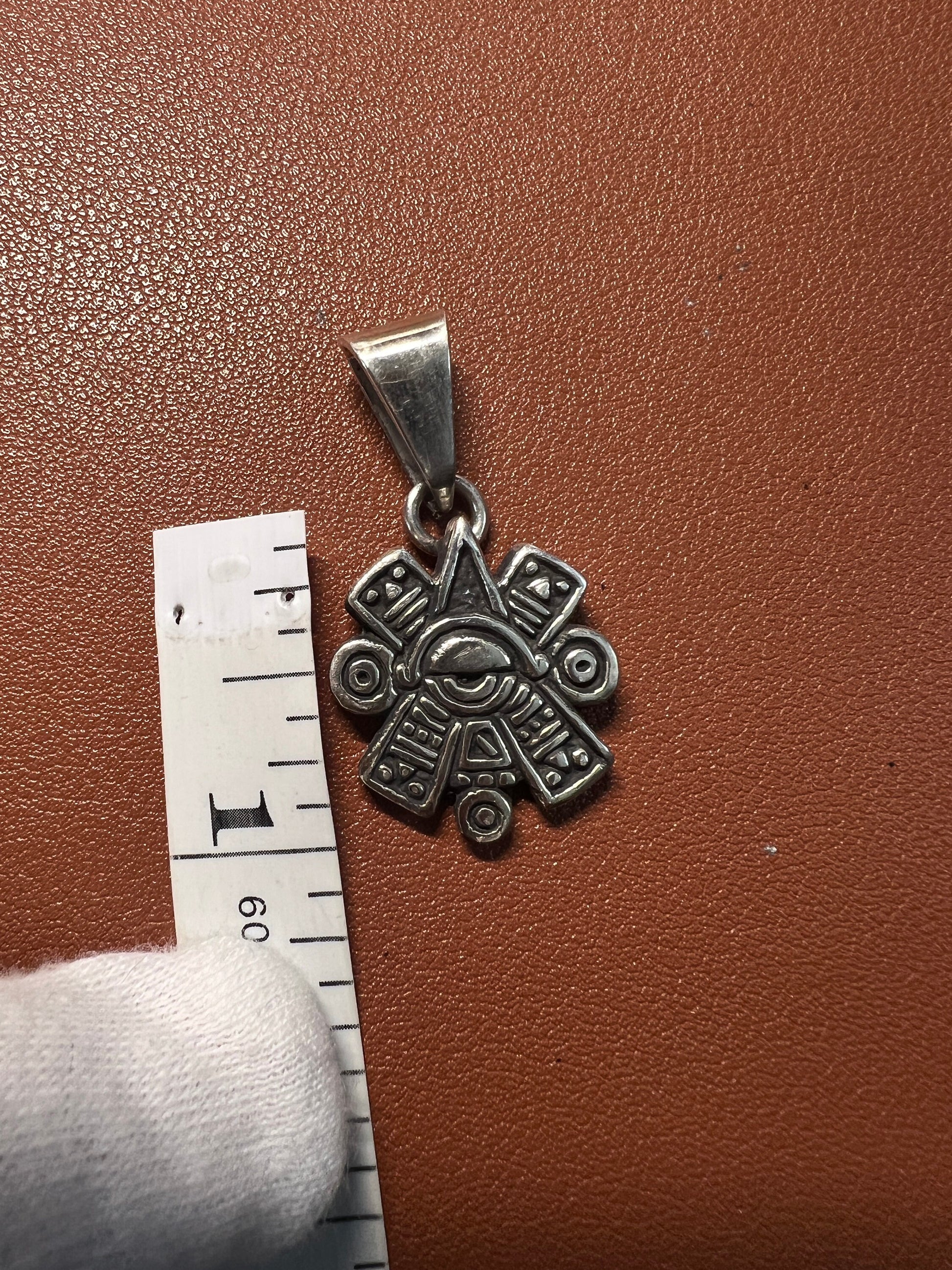 Day Ollin Olin Sterling Silver Pendant, 925 Sterling Silver, Aztec God, Olin Movement of the Sun, pendants necklaces (#7)