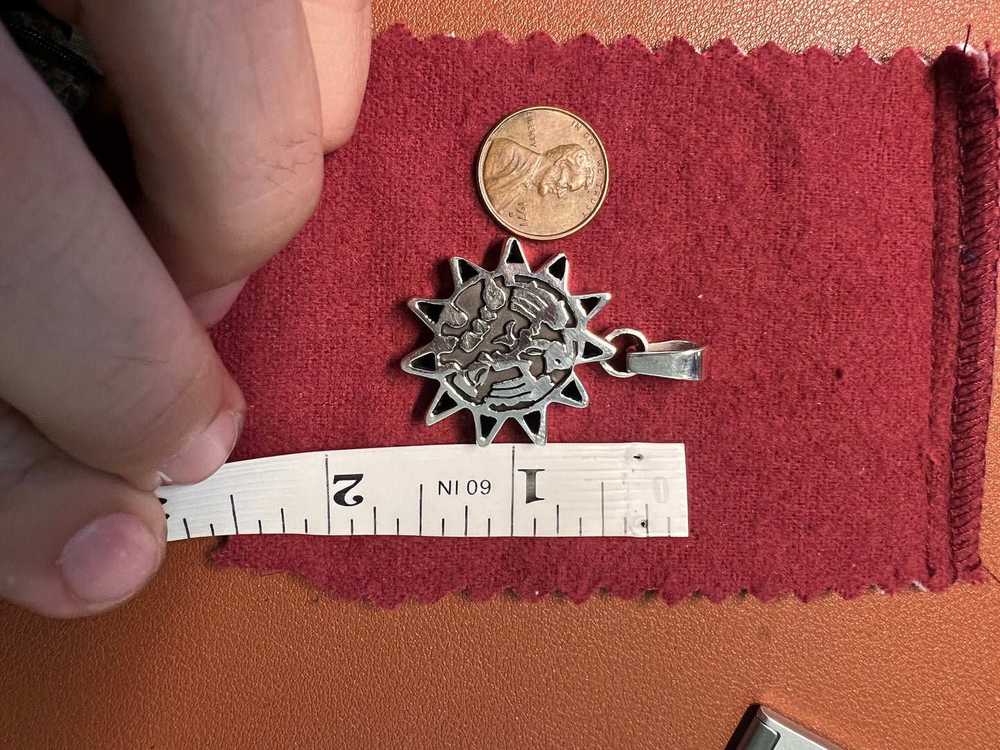 Cuitlahuac Pendant Original Mexica Tribe Flag in a sterling silver pendant , Aztec Battle Banner, Pantli, Bandera, (#11)